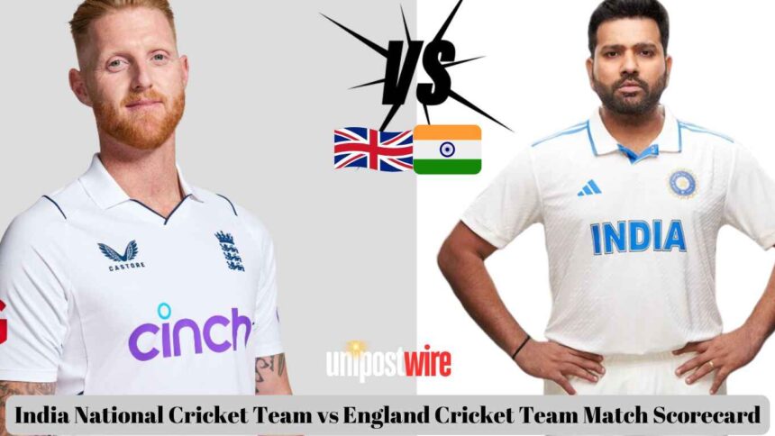 India National Cricket Team vs England Cricket Team Match Scorecard