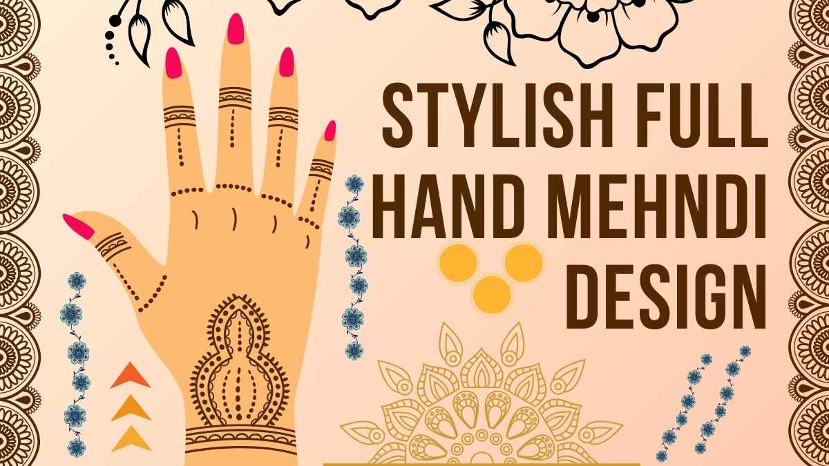 Stylish Full Hand Mehndi Design