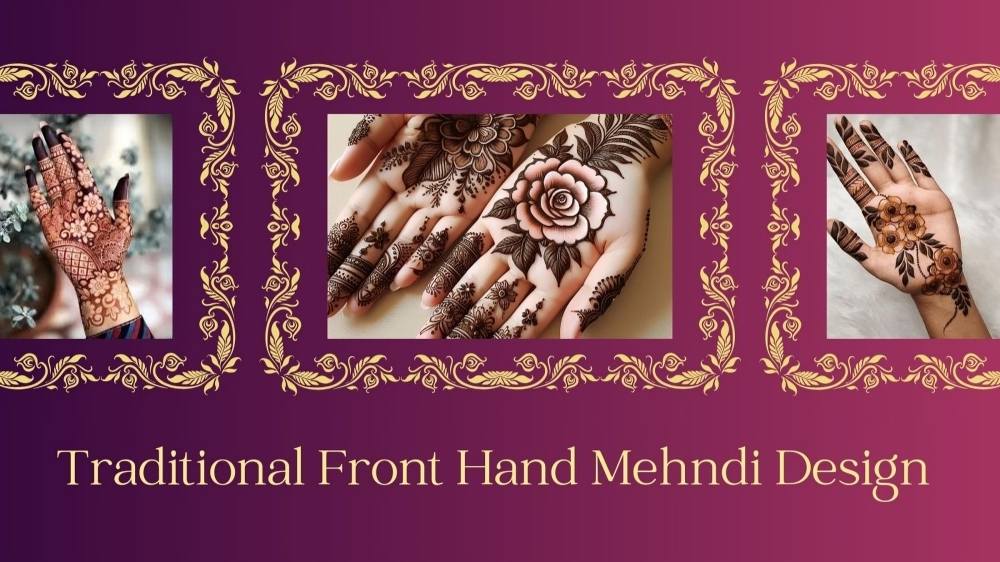 Traditional Front Hand Mehndi Design 